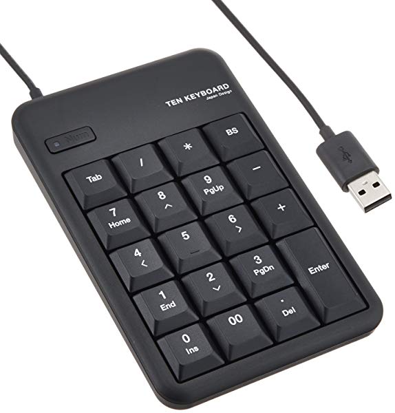 エレコム テンキーボード 有線 USB接続 1000万回高耐久 メンブレン M ブラック TK-TCM011BKスタイル名:[strong]有線[/strong] ■ノートパソコンでの使用に最適な、ス
