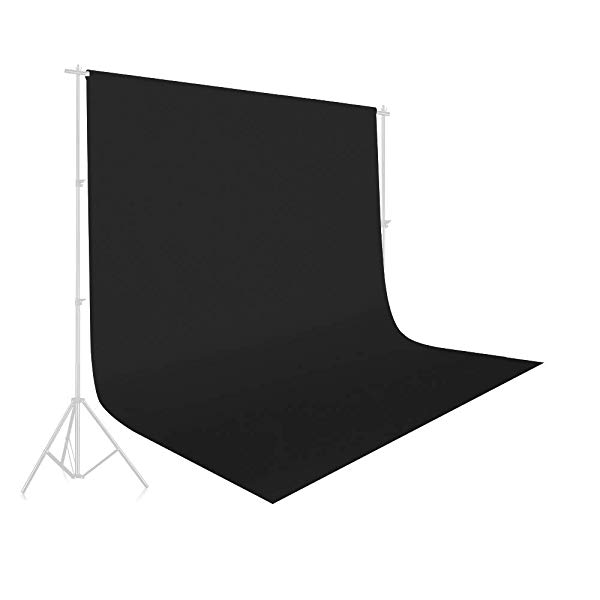 背景布 黒 2m x 3m ポリエステル 透けない 防しわ バックグラウンド ブラック 200 x 300 cm 厚い生地 畳め シート バックスクリーン 暗幕 パイプ差し込む袋設計 スタジオ アウト