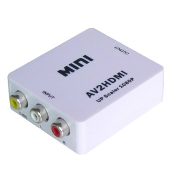 コンポジット(黄)映像を HDMIに変換する：RCA/AVケーブルからHDMIへの変換アダプター：コンポジットto HDMI アップスケールコン...