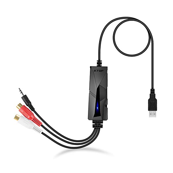USBオーディオキャプチャーケーブル カセット/MD/レコードかんたんCD保存 アナログ音声デジタル化