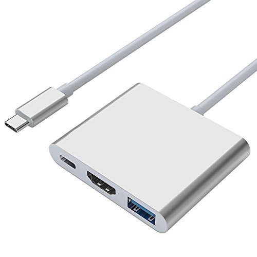 Type-C to HDMI 変換アダプター HDMI/USB3.0/Type-Cハブ変換3-in-1 解像度4Kサポート MacBookなど対応 送料無料