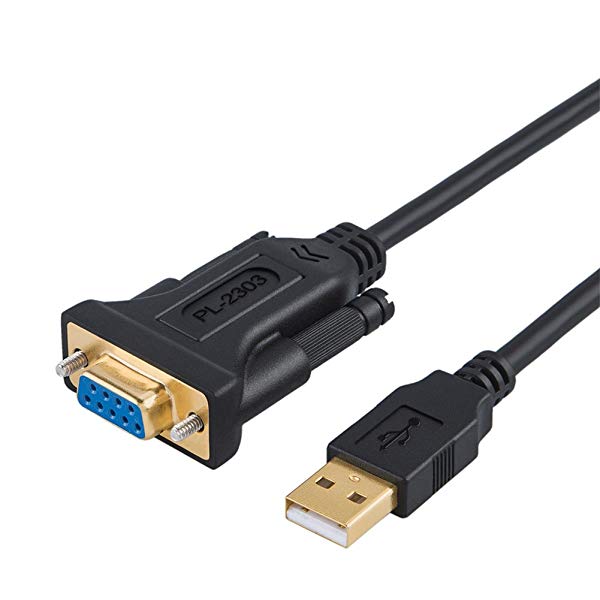 USB to RS232 アダプタ [PL2303チップセット内蔵] 金メッキUSB 2.0（オス）- RS232 （メス） DB9ピン シリアル変換ケーブル キャ...
